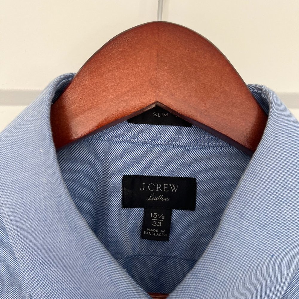 J Crew Ludlow Re-Imagined Blue Cotton Shirt